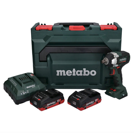 Akumulatorowy klucz udarowy Metabo SSW 18 LT 300 BL 18 V 300 Nm bezszczotkowy + 2x akumulator 4,0 Ah + ładowarka + metaBOX