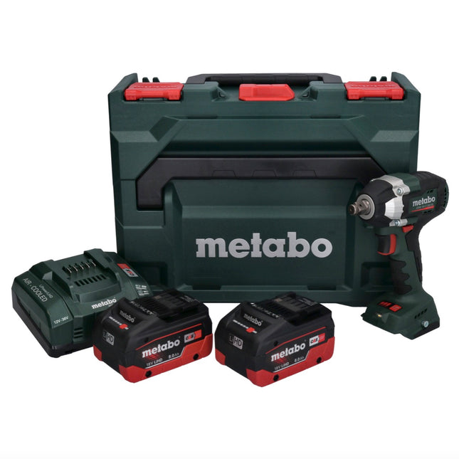 Akumulatorowy klucz udarowy Metabo SSW 18 LT 300 BL 18 V 300 Nm bezszczotkowy + 2x akumulator 8,0 Ah + ładowarka + metaBOX