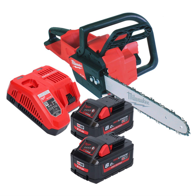 Milwaukee M18 FCHS35-802 Akumulatorowa pilarka łańcuchowa 18 V 35 cm 12,4 m/s + 2x akumulator 8,0 Ah + ładowarka