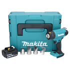 Makita DHG 181 F1J Akku Heißluftgebläse 18 V 150 - 550°C + 1x Akku 3,0 Ah + Makpac - ohne Ladegerät