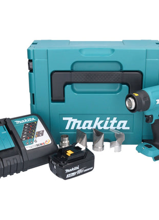 Makita DHG 181 RF1J soplador de aire caliente a batería 18 V 150 - 550°C + 1x batería 3,0 Ah + cargador + Makpac