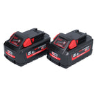 Juego de baterías Milwaukee M18 HB 5,5 2x 18 V 5,5 Ah / 5500 mAh Li-Ion High Output (2x 4932464712) con indicador de nivel de carga