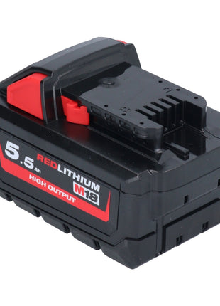 Juego de baterías Milwaukee M18 HB 5,5 2x 18 V 5,5 Ah / 5500 mAh Li-Ion High Output (2x 4932464712) con indicador de nivel de carga