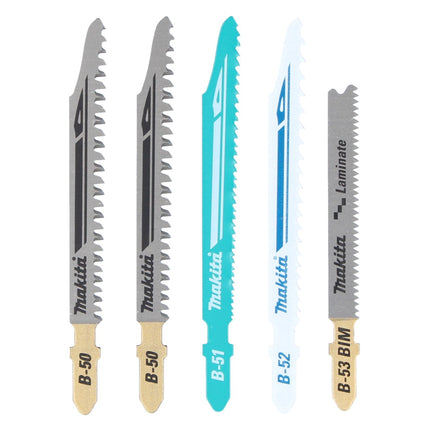 Makita DJV 181 Z Akku Stichsäge 18 V Brushless + 5 tlg. Stichsägeblatt Set - ohne Akku, ohne Ladegerät