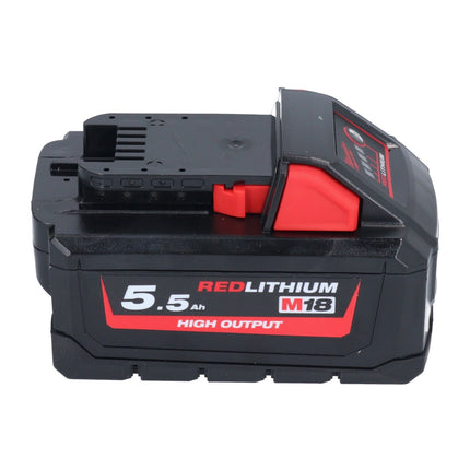 Zestaw akumulatorów Milwaukee M18 HB 5.5 4x 18 V 5,5 Ah / 5500 mAh Li-Ion High Output ( 4x 4932464712 ) ze wskaźnikiem poziomu naładowania