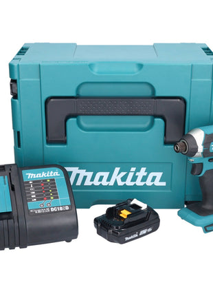 Makita DTD 152 SY1J akumulatorowy klucz udarowy 18 V 165 Nm 1/4" + 1x akumulator 1,5 Ah + ładowarka + Makpac