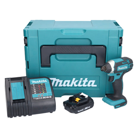 Makita DTD 152 SY1J Akku Schlagschrauber 18 V 165 Nm 1/4" + 1x Akku 1,5 Ah + Ladegerät + Makpac