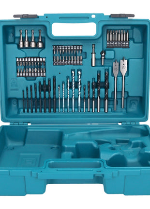 Makita DDF 484 RFX1 perceuse-visseuse sans fil 18 V 54 Nm + 2x batteries 3,0 Ah + chargeur + jeu d'accessoires 74 pièces + mallette