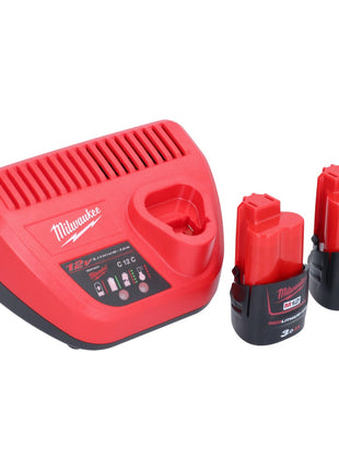 Milwaukee M12 RCDAB+-302 Akku Radio DAB+ 12 V + 2x Akku 3,0 Ah + Ladegerät