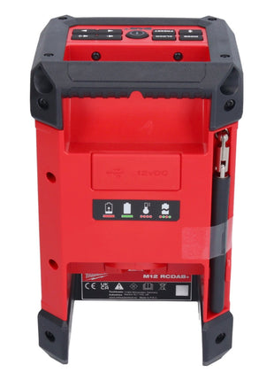 Milwaukee M12 RCDAB+-401 Radio chargeur DAB+ sans fil 12V + 1x Batterie 4,0Ah - sans chargeur