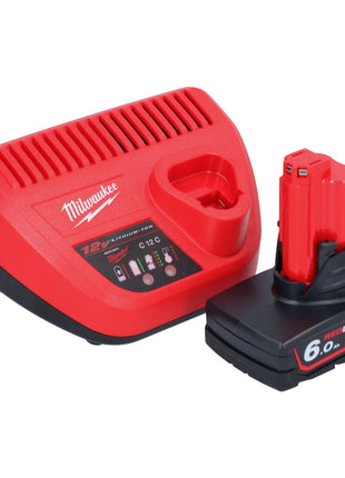 Milwaukee M12 RCDAB+-601 Akku Radio DAB+ 12 V + 1x Akku 6,0 Ah + Ladegerät