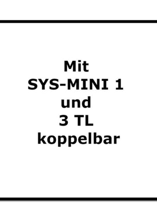 Festool T-LOC SYS MINI 1 TL TRA MINI Systainer 2 Stk. ( 2x 203813 ) Kleinteile Koffer transparenter Deckel koppelbar mit SYS-MINI 1 und 3 TL - Toolbrothers