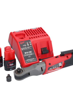 Milwaukee M12 FIR38-302 Grzechotka akumulatorowa 12 V 75 Nm 3/8" 1/4" + 2x akumulator 3,0 Ah + ładowarka