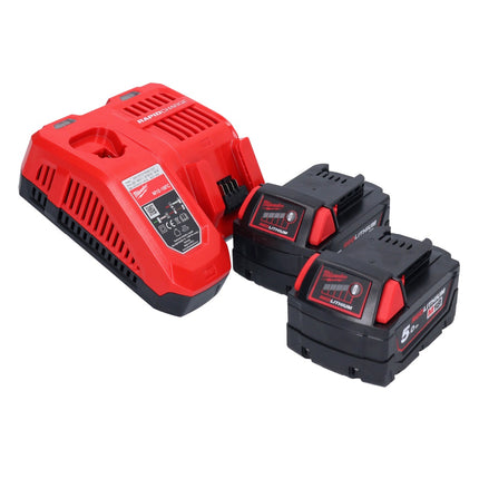 Milwaukee M18 FH-502 akumulatorowa wiertarko-wkrętarka 18 V 2,5 J SDS plus Brushless + 2x akumulator 5,0 Ah + ładowarka