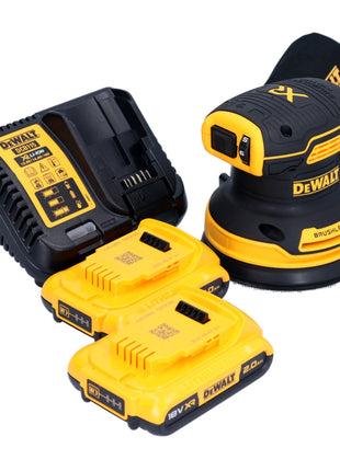 DeWalt DCW 210 D2 Akku Exzenterschleifer 18 V 125 mm Brushless + 2x Akku 2,0 Ah + Ladegerät - Toolbrothers