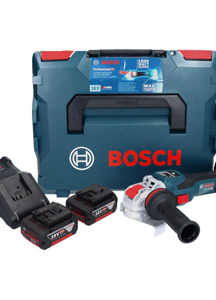 Bosch GWX 18V-15 SC Professional Akku Winkelschleifer 18 V 125 mm BITURBO X-LOCK + 2x Akku 5,0 Ah + Ladegerät + L-BOXX - Toolbrothers