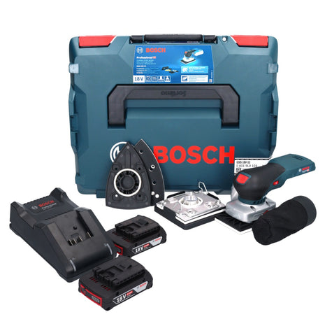 Akumulatorowa szlifierka oscylacyjna Bosch GSS 18V-13 18 V + 2x akumulator 2,0 Ah + ładowarka + L-BOXX