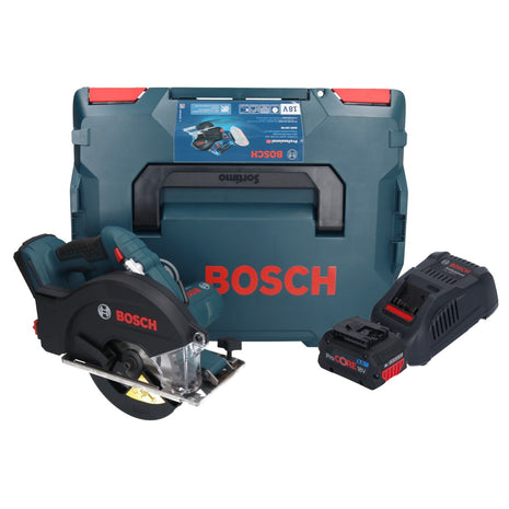 Bosch GKM 18V-50 Professional Scie circulaire portative métal sans fil 18 V 136 mm Brushless + 1x batterie ProCORE 8,0 Ah + chargeur + L-Boxx