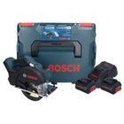 Bosch GKM 18V-50 Professional Akku Metall Handkreissäge 18 V 136 mm Brushless + 2x ProCORE Akku 8,0 Ah + Ladegerät + L-Boxx