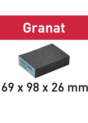 Festool Schleifblock Granat 69 x 98 x 26 mm 120 GR/6 Körnung 120 6 Stk. ( 201082 ) - Toolbrothers