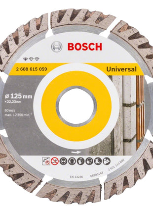 Bosch Standard do uniwersalnej diamentowej tarczy tnącej 125 x 22,23 mm ( 2608615059 ) do betonu, stali i betonu, cegły, wapna i piaskowca