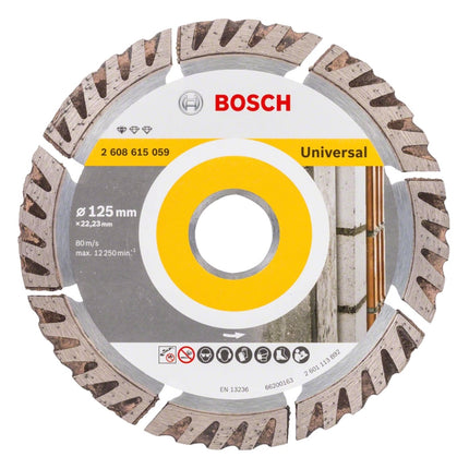 Bosch Standard do uniwersalnej diamentowej tarczy tnącej 125 x 22,23 mm ( 2608615059 ) do betonu, stali i betonu, cegły, wapna i piaskowca