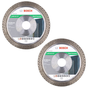 Bosch Diamant Trennscheibe Set 2x Best for Hard Ceramic 125 mm x 22,23 ( 2x 2608615077 )
