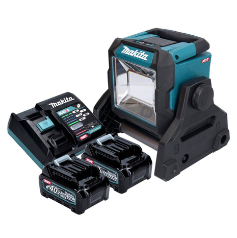 Foco de construcción LED a batería Makita ML003GD201 18 V / 40 V máx. 1100 lm + 2x baterías 2,5 Ah + cargador