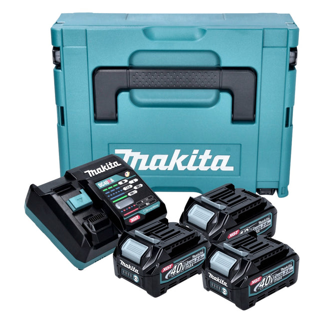 Zestaw zasilający Makita 3x akumulator BL 4025 40 V maks. 2,5 Ah XGT + ładowarka DC 40 RA + Makpac
