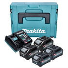 Makita Power Source Kit 2x BL 4020 Akku 40 V max. 2,0 Ah XGT + 2x BL 4040 Akku 40 V max. 4,0 Ah XGT +  DC 40 RA Ladegerät + Makpac