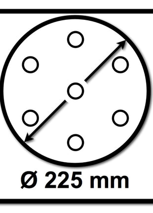 Festool STF D225/128 P80 GR/25 Schleifscheibe P80 225 mm 100 Stk. ( 4x 205655 ) für Langhalsschleifer PLANEX LHS 2 225 EQ(I), PLANEX 225 EQ, PLANEX LHS-E 225 easy - Toolbrothers