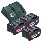 Metabo Basic Set 3x Li-Power Akkupack 18 V 4,0 Ah + Metabo SC 30 Ladegerät 12 - 18 V