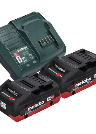 Metabo Basic Set 2x LiHD Akkupack 18 V 4,0 Ah ( 2x 625367000 ) + Metabo SC 30 Ladegerät 12 - 18 V ( 316067840 ) - Toolbrothers