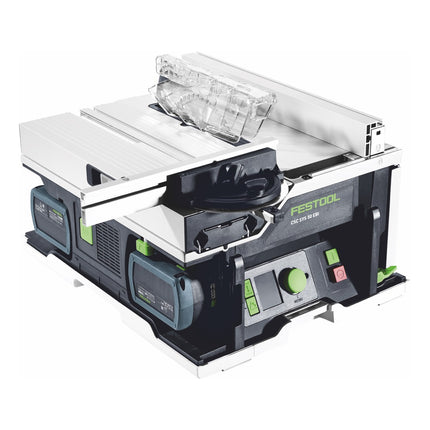 Festool CSC SYS 50 EBI-Basic-Set akumulatorowa pilarka tarczowa 36 V ( 2x 18 V ) ( 577371 ) 168 mm bezszczotkowa + rama podstawy - bez akumulatora, bez ładowarki