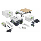 Festool CSC SYS 50 EBI set sierra de mesa a batería 36 V (2x 18 V) (577379) 168 mm sin escobillas + bastidor base + 2x batería 5,0 Ah + cargador + systainer