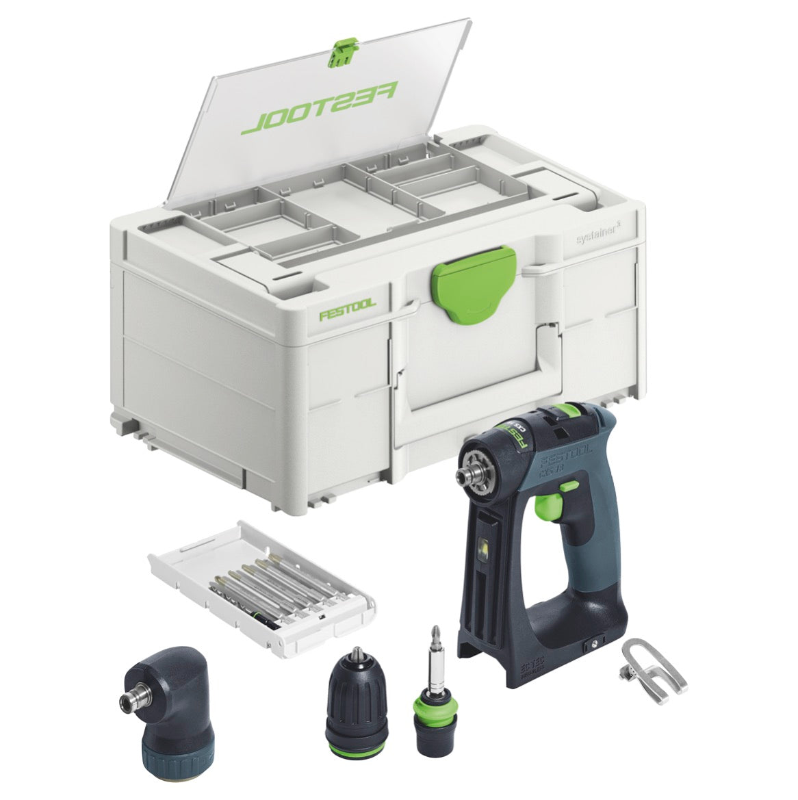 Festool CXS 18-Basic-Set akumulatorowa wiertarko-wkrętarka 18 V 40 Nm bezszczotkowa ( 577333 ) + systainer - bez akumulatora, bez ładowarki