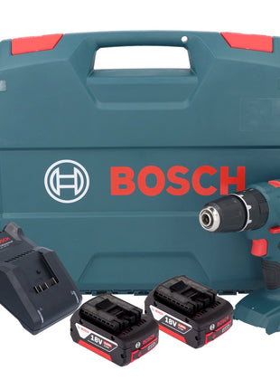 Bosch GSB 18V-21 Akku Schlagbohrschrauber 18 V 55 Nm + 2x Akku 4,0 Ah + Ladegerät + L-Case