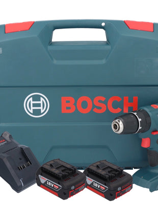 Bosch GSB 18V-21 Akku Schlagbohrschrauber 18 V 55 Nm + 2x Akku 5,0 Ah + Ladegerät + L-Case