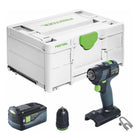 Festool TXS 18-Basic Akku Bohrschrauber 18 V 40 Nm Brushless + 1x Akku 5,0 Ah + Systainer - ohne Ladegerät - Toolbrothers