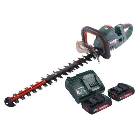 Metabo HS 18 LTX BL 55 Akku Heckenschere 18 V 50 cm Brushless + 2x Akku 2,0 Ah + Ladegerät - Toolbrothers