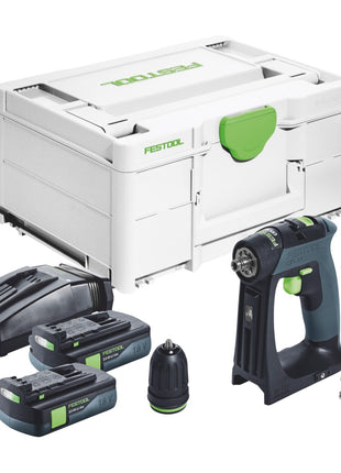 Festool CXS 18 Akku Bohrschrauber 18 V 40 Nm Brushless + 2x Akku 3,0 Ah + Ladegerät + Systainer - Toolbrothers