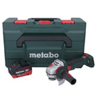 Metabo WB 18 LTX BL 15-125 Quick akumulatorowa szlifierka kątowa 18 V 125 mm bezszczotkowa + 1x akumulator 5,5 Ah + metaBOX - bez ładowarki