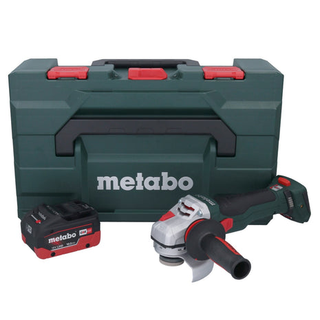 Metabo WB 18 LTX BL 15-125 Quick akumulatorowa szlifierka kątowa 18 V 125 mm bezszczotkowa + 1x akumulator 10,0 Ah + metaBOX - bez ładowarki