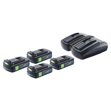 Festool Energie Set 4x BP 18 Li 3,0 C Akku 18 V 3,0 Ah / 3000 mAh Li-Ion ( 4x 577658 ) + TCL 6 DUO Doppel Ladegerät ( 577017 ) - Toolbrothers