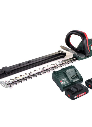 Metabo AHS 18-55 V Akku Heckenschere 18 V 53 cm + 2x Akku 2,0 Ah + Ladegerät