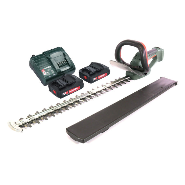 Akumulatorowe nożyce do żywopłotu Metabo AHS 18-65 V 18 V 63 cm + 2x akumulator 2,0 Ah + ładowarka