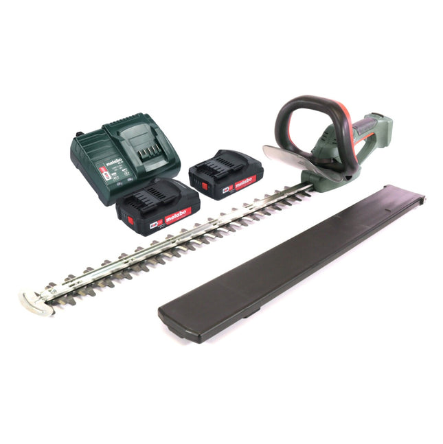 Akumulatorowe nożyce do żywopłotu Metabo AHS 18-65 V 18 V 63 cm + 2x akumulator 2,0 Ah + ładowarka