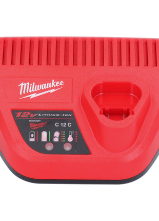 Milwaukee M12 HNRG-502 Akku Starter Set 2x HB5 High Output 12 V 5,0 Ah / 5000 mAh Li-Ion Akku ( 2x 4932480165 ) + M12-C12C Ladegerät - Toolbrothers