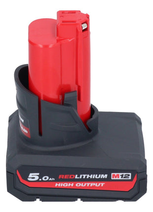 Milwaukee M12 HNRG-502 Akku Starter Set 2x HB5 High Output 12 V 5,0 Ah / 5000 mAh Li-Ion Akku ( 2x 4932480165 ) + M12-C12C Ladegerät - Toolbrothers