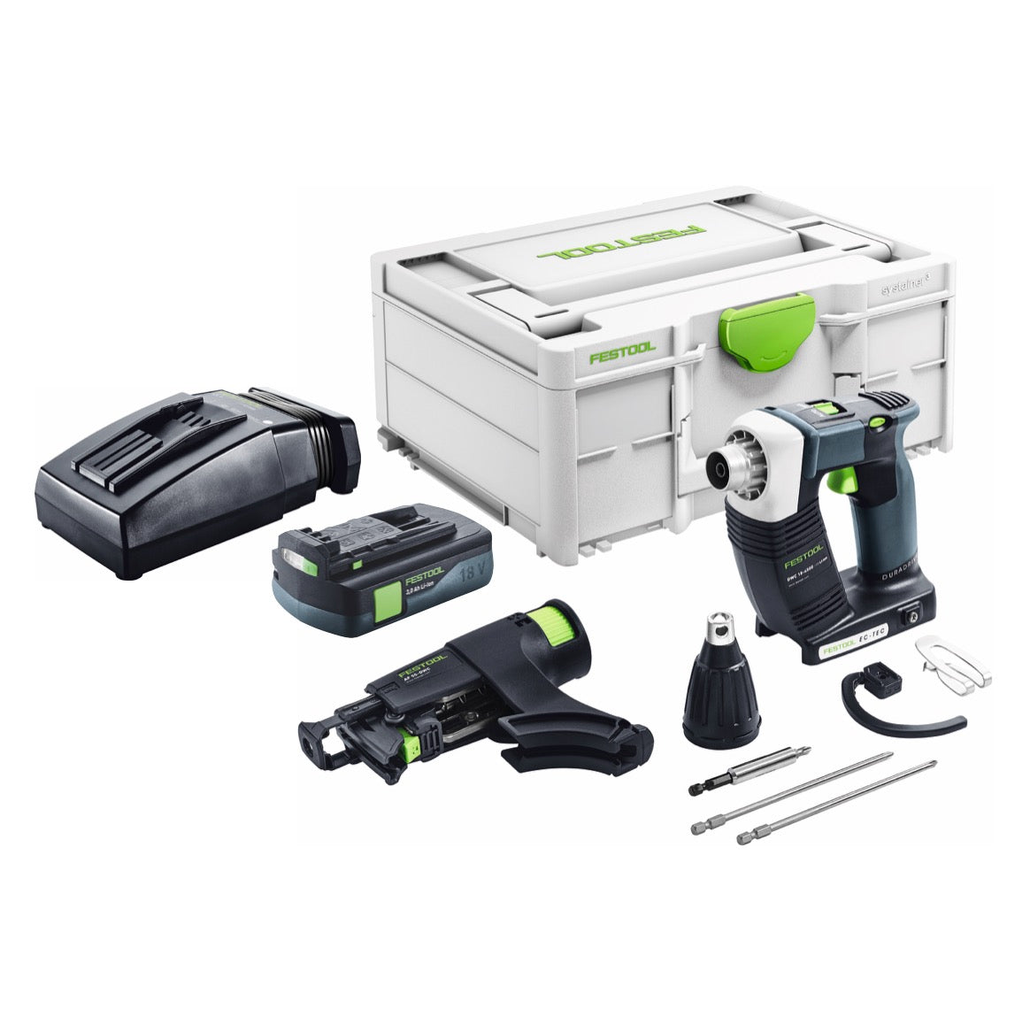 Festool DURADRIVE DWC 18-4500 Basic akumulatorowa wkrętarka budowlana 18 V 14 Nm bezszczotkowa + 1x akumulator 3,0 Ah + ładowarka + systainer